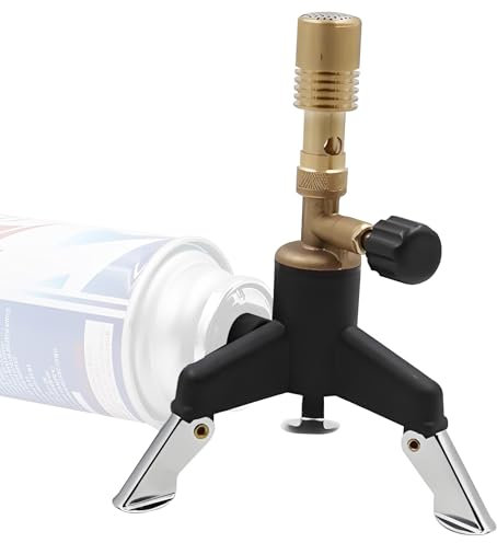 Bruciatore Portatile da banco, cannello a Gas/bruciatore a Gas di Grande capacità, bruciatore Bunsen Multifunzionale con treppiede, cannello a Gas Leggero Portatile per bombola di butano, per Scuola