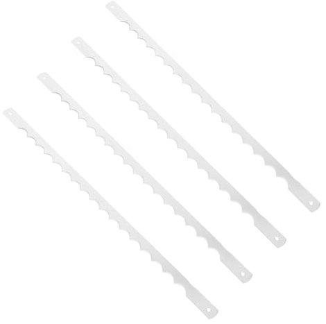 COLLBATH Cuchillas para Cortar Pan Dentado De Acero Inoxidable Repuesto para Cortadora De Pan Compatible Uso Doméstico y Profesional Juego De 4 Piezas para Panadería y Cocina