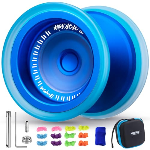MAGICYOYO JoJo V13 Profi Finger Spin Yoyo für Anfänger & Fortgeschrittene | Dualer Modus für Responsives JoJo & Unresponsives Jo Jo-Spiel, Langlebiges Metall + PC-Hybrid-Design