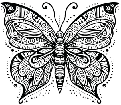 Mural and Wall Vinyl Decal Butterfly Tribal Tattoo 34x39.8cm Waterproof S-Black