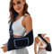 XFSRG Cabestrillo Hombro Con Bolsa Ajustable Transpirable Inmovilizador De Hombro Con Correa Para Soporte Del Brazo Ideal Para Restablecimiento y Uso Diario(Azul Negro, L)