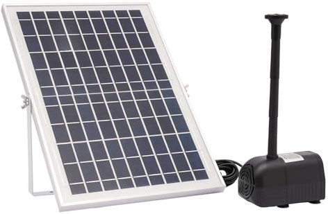 LKHDONG Teichpumpe Solar 10W Wasserpumpe Springbrunnen für Außen, Solarpumpe Brunnenpumpen für Garten Teich Wasserspiele