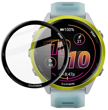SEIAIYG Protector de Pantalla para Garmin Forerunner 570 47mm, [3 Piezas] 3D Cobertura TPU Film [No Burbujas] Película Protectora
