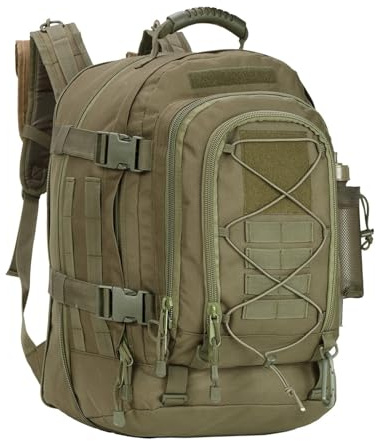 Koisgext Military Tactical Backpack 3 Day Pack Expandable Backpack Army Daypack for Hiking Gym Sport Camping (Green)