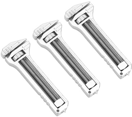 Riuulity Mini Adjustable Multitool Wrench Multi-Purpose Tool Pack of 3 for DIY Outdoor Activities