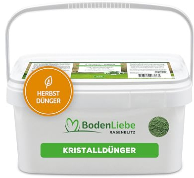 RASENBLITZ Kristalldünger Herbst 5 kg Rasendünger | Rasendünger Herbst, zur Vorbereitung auf den Winter, unterstützt Rasensamen bei Keimung & Wachstum, für starke Wurzeln