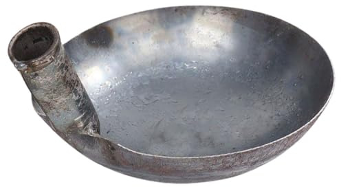 HOMSFOU Cucharón de Agua Doméstico de Hierro Grueso 21 Cm, Cucharón para Cocina y Jardinería Reutilizable, Utensilio Resistente para Suministros de Cocina y Palas de Riego