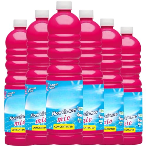 Concentrated Spanish Floor Cleaner Liquid Mio Scent – Fresh and Powerful Cleaning for Laminate, Stone and Hard Surfaces Spanish Cleaning Products 1L Bottle Pack of 6