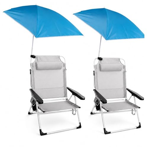 Pincho Sombrilla Tipo Vela Silla de Playa con rotacion 360 Grados y Doble posicion de Anclaje, Proteccion Solar UPF, Estructura Ligera Plegable Ideal para Pescar Leer y Actividades al Aire Libre (2)