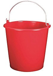 ALUMINIUM ET PLASTIQ Seau ménage 10 L, gradué Rouge