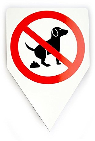 iSecur Hunde koten verboten Steckschild 20 x 30 cm Aluverbund - hin036 | Keine Hundetoilette Hinweis für Rasen Wiese und Erde, Alu-Verbund 3 mm zum Einstecken, UV-wetterfest, vergilbungsfrei