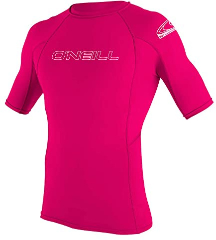 O'Neill Wetsuits Mädchen Uv Schutz youth basic skins S/S crew, Watermelon, 16, 3345-182