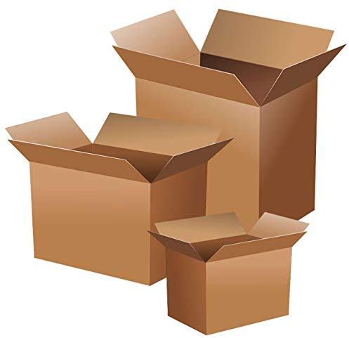 KLEBESHOP24 Versandkartons braun 350 x 350 x 80 mm 25 Stück | Aus stabiler Wellpappe zum Verpacken und Versenden