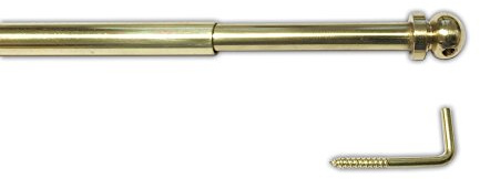 Messingstange, ausziehbare Gardinenstange, messing-glanz, 80-150 cm