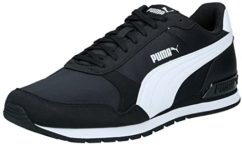 PUMA Unisex ST Runner v2 NL Sneakers, Puma Black-Puma White, 45 EU