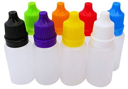 Supvox 8Er Set Quetschbare Tropfflaschen 20Ml Kunststoff Mit Kindersicherer Kappe Für Präzise Dosierung Von Flüssigkeiten Wie Öle Essenzen Farben Labor Und Diy Anwendungen