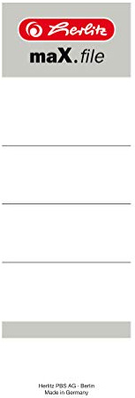 Herlitz 5966106 Rückenschild 60 x 190 mm für 8 cm-Ordner, selbstklebend, 100 Stück, weiß