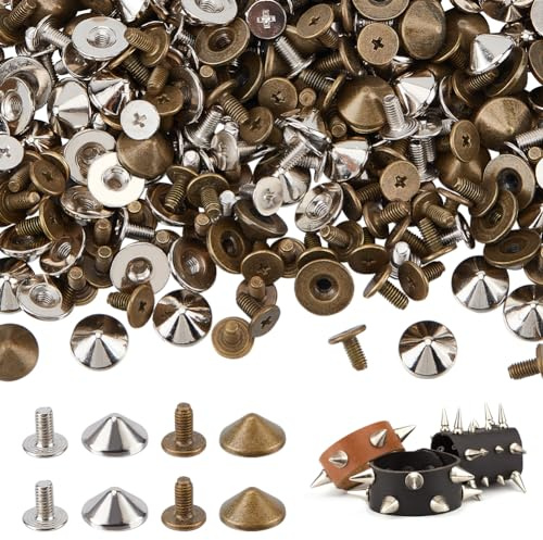 NBEADS 200 Sets Spikes Nieten Spike Stud Punk Gürtel Für Kleidung Schuhe Tasche Leder Dekorationen