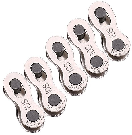 Bike Chain Link, 5 Pairs 10 Speed Bike Quick Release Chain Mater Link Bicycle Chain Connector Links for 8/9/10 Speed