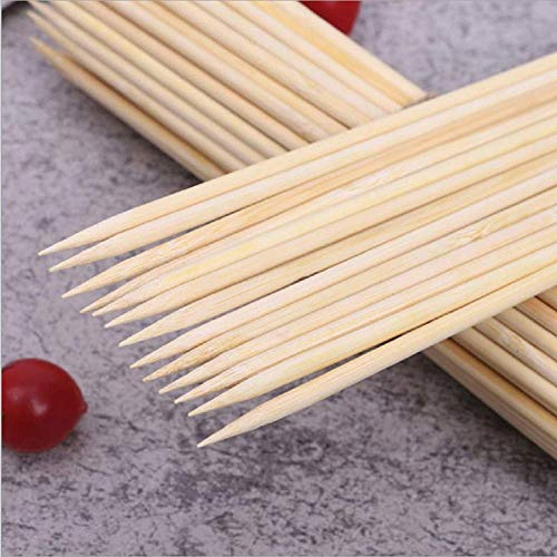 Demo-Spieße aus natürlichem Bambus für Grill, Vorspeisen, Obst, Cocktail, Basteln und Partys. Durchmesser = 4 mm, mehr Größen zur Auswahl 15.2 cm/20.3 cm/25.4 cm/30.5 cm (100 Stück) 8-Inch(200PCS)