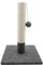 Tyrol | Rascador para Gatos 42cm | Poste Rascador para Gatos Grandes en Yute y Tela Resistente con Pompón | Torre Gatos Diseño Moderno Color Gris y Blanco | Base Estable de 30x30 cm | Gatos Accesorios