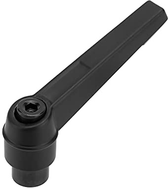 Intirilife Klemmhebel M12 in 5 Längen / Klemmmutter M12 aus verzinktem Stahl - Spanngriff Griffmutter Klemmgriff Verschlusshebel - Verstellbarer Griff in Schwarz - Größe M12 Klemmmutter