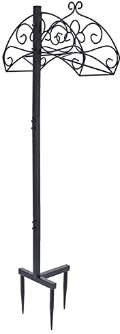 Supporto per tubo da giardino autoportante, in metallo, con 3 punti di fissaggio, per tubo dell'acqua, organizer per prati all'aperto