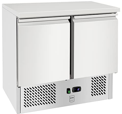 METRO Professional Kühltisch GSF3600, Edelstahl, 90 x 70 x 88 cm, 169 L, 220W, 2 türig, mit Schloss, silber