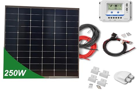 Kit 250W ECO 12V panel solar placa monocristalina células HPBC de alta eficiencia
