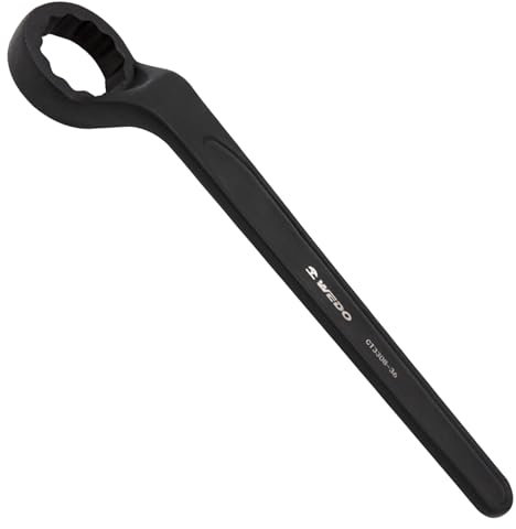 WEDO Clé à boîte unique jumbo - Clé a pipe, Clé plate 32 - Forgée à une seule fois - Couple puissant - Haute résistance - Résistance à l'usure - Surface en acier chromé 40 - Dimensions : 32 x 265 mm
