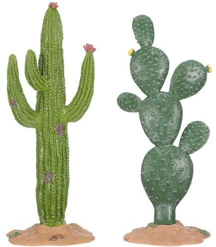 CLISPEED Cactus Artificiel 2 Pièces Décoration De Bureau Et Terrarium Plantes Succulentes Simulées 5.5 Pouces Matériau PVC pour Maison Jardin Et Bureau
