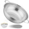 Homikit Sieb, Edelstahl Küchensieb Nudelsieb mit Griffen, Mikroperforiertes Ø 28cm Abtropfsieb für Abtropfen/Spülen/Abseihen/Waschen, Rostfrei, Gesund & Spülmaschinenfest