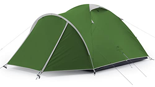 Naturehike P-PLUS Tenda a Cupola per Famiglie Ultraleggera da Esterno 3-4 Persone Tenda da Campeggio con palo in Alluminio 3-4 Stagioni Ventilazione Impermeabile per Escursioni all'aperto (Verde)