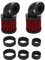 Filtro de Aire de Motocicleta, Filtro de Aire de 90 Grados de ángulo, Limpiador de Aire de 28 a 48mm, Universal de Scooter de Ciclomotor ATV, Moto, (Negro rojo)