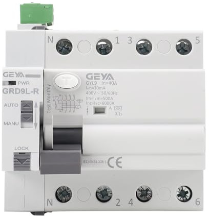 Disjoncteur Différentiel à Réarmement Automatique 4P 40A 30mA Type A. Super Immunisé. RCCB triphasé.