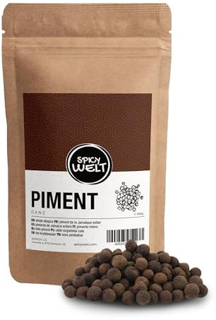Spicy Welt Piment de Jamaïque Entier (500g) – Baies de Bois d'Inde | Pour Marinade, Charcuterie, Bouillon & Boissons Chaudes | Arôme Cannelle & Girofle | 100% Naturel, Sans Additifs
