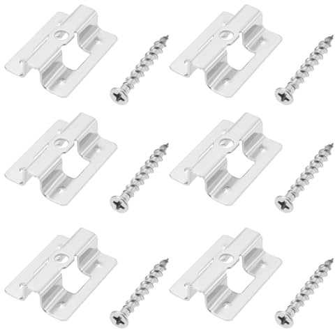 LT Easiyl 100 Stück Edelstahl-Terrassen-Clips aus Verbundwerkstoff, versteckte Befestigungs-Clips mit 100 Schrauben für WPC/BPC, Bambus-Holzboden-Verschluss