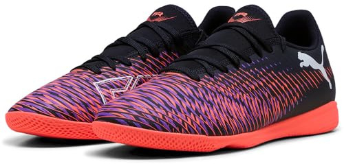 Puma Future 8 Play IT, Unisex Fussballschuh, Puma Black-Puma White-Glowing RED,