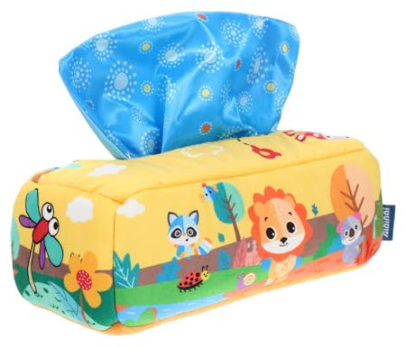 CIYODO Kasten Babypapierspielzeug Montessori Sensorisches Spielzeug Jonglieren Mit Schals Und Spielzeug Für Babys Kognitives Spielzeug Für Kinder -sinnesspielzeug Yellow Stoff