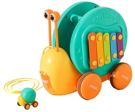 Ruwshuuk Spielzeug Kriechende Schnecke | Vielseitiges und lustiges Schnecken-Zugspielzeug, Zugspielzeug für Kleinkinder | Creatve Moving Toys Schneckenspielzeug
