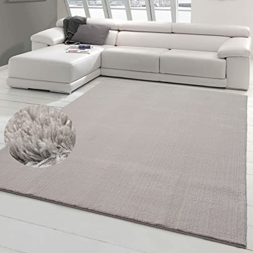Matta dröm matta vardagsrum sovrum entréområde gång halkfri mjuk med behaglig enhetlig design i sand 200 x 280 cm