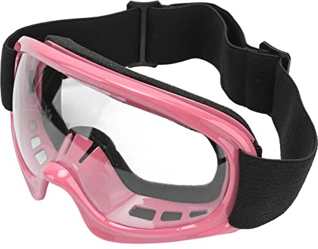 Nurnesy Skidglasögon för barn, slagtåligt UV-skydd motorcykelglasögon med flexibelt rammaterial, lämpliga för olika utomhusaktiviteter (rosiga)