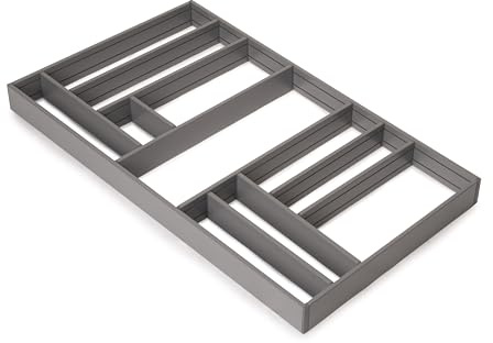 Emuca – Lådorganiserare 900x500, lådavdelare av aluminium, antracit grå