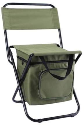Aymzbd Klappstuhl mit Kühltasche für Garten Und Strand, GrÜn