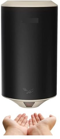 MYUYEE Asciugamani Elettrico Asciugamani Elettrico Automatico Asciugamani Elettrico a Parete in Acciaio Inox Sensore Asciugamani Elettrico ad Aria per Bagno Macchina,Nero-A