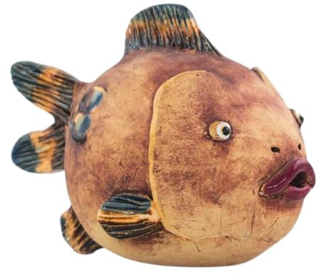 Stockfigur Fisch, bemalt Manufaktur Martinshof Keramik -L: ca.14,00 cm -B: ca. 9,00 cm Garten, Dekoration, Topf, Pflanzen, Keramik, Steinzeug, Blumenkugel, Rosenkugel, Gartenstecker,