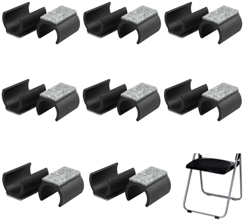 16 stycken stolglidfötter. Frisvingare, filtglider för svängstolar, möbelglidfötter. 24–25 mm, golvskydd, klämglidare för utomhussvängar, stolar, skydd