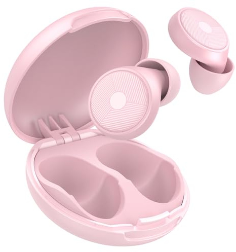 Ear Plugs for Sleep Noise Cancelling -45dB, Soft and Reusable Silicone Hearing Protection Earplugs with 8 Eartips and Carrying Case, for Sleeping, Concert, Working, Studying, Traveling (Pink)