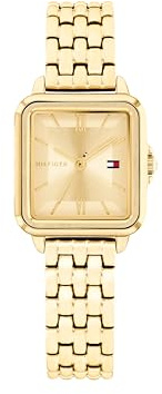 Tommy Hilfiger Uhr mit DREI-Zeiger-Quarzwerkfür Damen mit Goldfarben Edelstahlarmband - 1782832