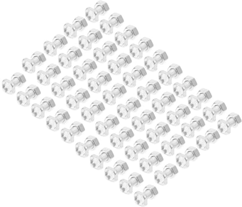 CLISPEED 100 Sets Aluminium Greenhouse Nuts and Cropped Head Bolts Corrosion-resistant Hex Nuts for Greenhouse Accessories Sturdy Building and Repairing Hardware for Glass Panel Protection